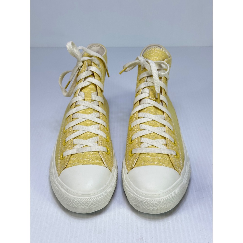 Converse Chuck Taylor All Star High Top Yellow Textured Canvas Sneakers